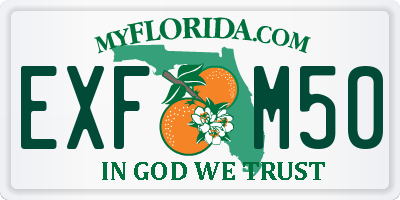 FL license plate EXFM50