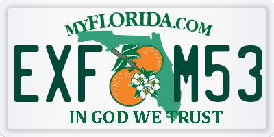 FL license plate EXFM53