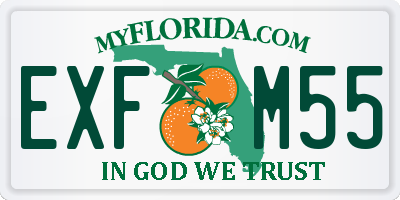 FL license plate EXFM55