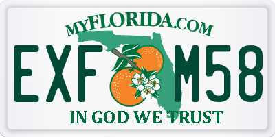 FL license plate EXFM58