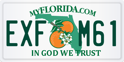 FL license plate EXFM61