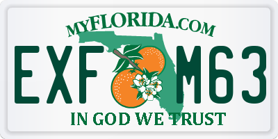 FL license plate EXFM63