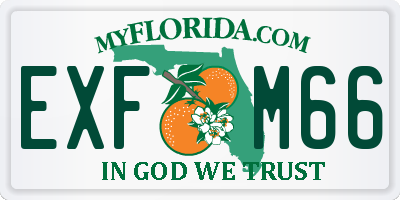 FL license plate EXFM66