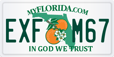 FL license plate EXFM67