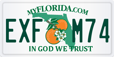 FL license plate EXFM74
