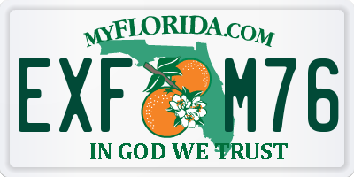 FL license plate EXFM76