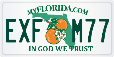 FL license plate EXFM77