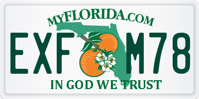 FL license plate EXFM78
