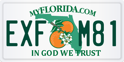 FL license plate EXFM81