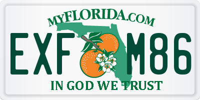 FL license plate EXFM86