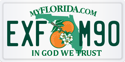 FL license plate EXFM90