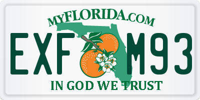 FL license plate EXFM93