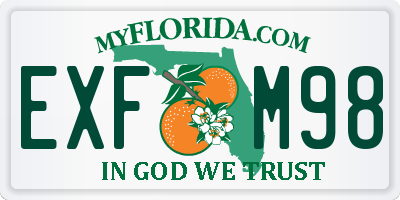 FL license plate EXFM98