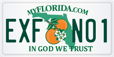FL license plate EXFN01