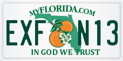 FL license plate EXFN13