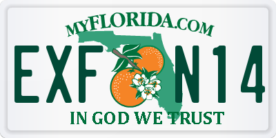 FL license plate EXFN14