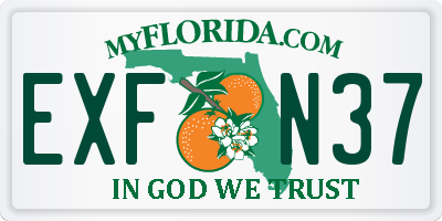 FL license plate EXFN37