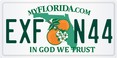 FL license plate EXFN44
