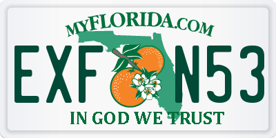 FL license plate EXFN53