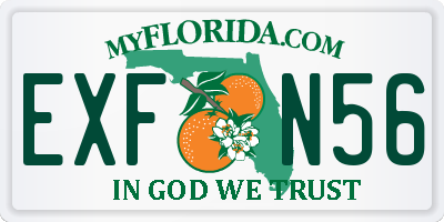 FL license plate EXFN56