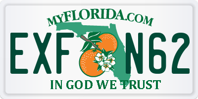 FL license plate EXFN62