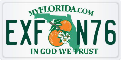 FL license plate EXFN76