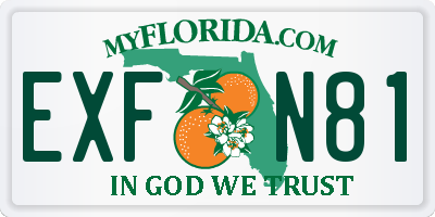 FL license plate EXFN81