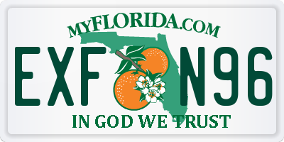 FL license plate EXFN96