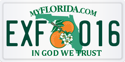 FL license plate EXFO16