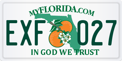 FL license plate EXFO27