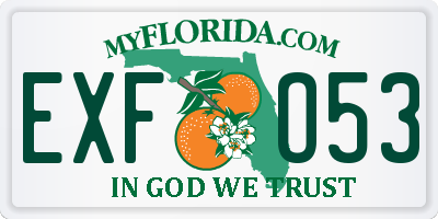 FL license plate EXFO53