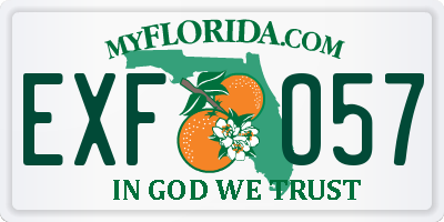 FL license plate EXFO57