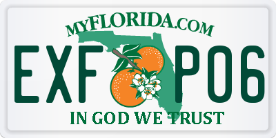 FL license plate EXFP06