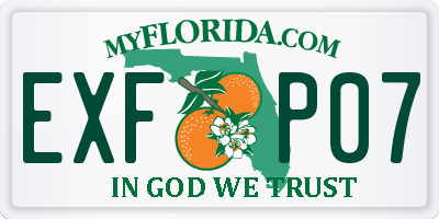 FL license plate EXFP07