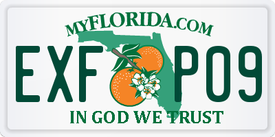 FL license plate EXFP09