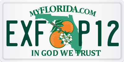 FL license plate EXFP12