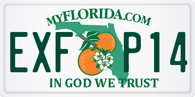 FL license plate EXFP14