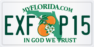 FL license plate EXFP15