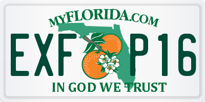 FL license plate EXFP16