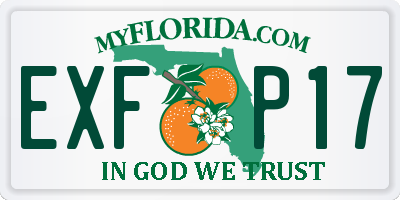 FL license plate EXFP17