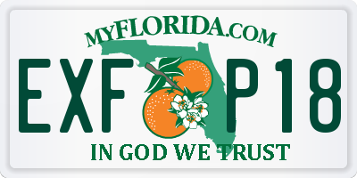 FL license plate EXFP18