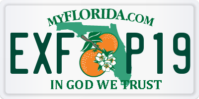 FL license plate EXFP19