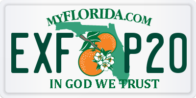 FL license plate EXFP20