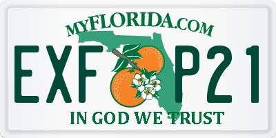 FL license plate EXFP21