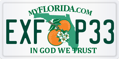 FL license plate EXFP33