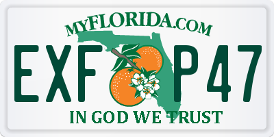FL license plate EXFP47