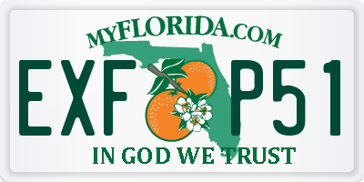 FL license plate EXFP51