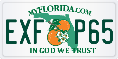 FL license plate EXFP65