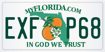FL license plate EXFP68