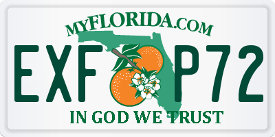 FL license plate EXFP72